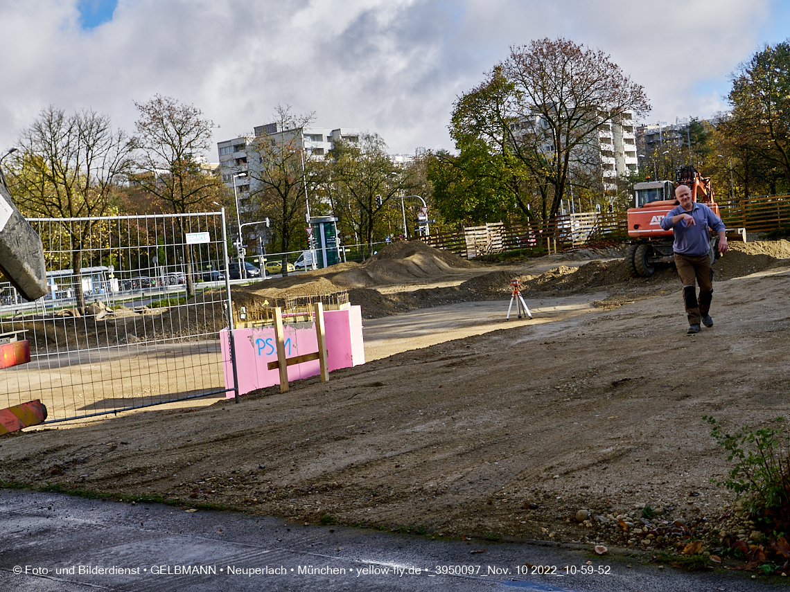 10.11.2022 - Baustelle an der Quiddestraße Haus für Kinder in Neuperlach